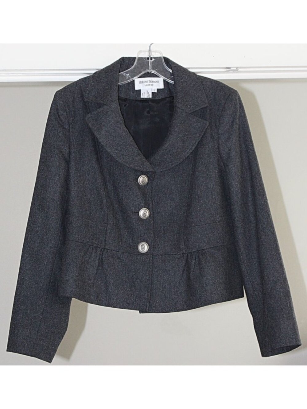Helene Berman - 50s-Style Retro, Peplum Hem 3-Button Blazer - Large - Cute!!